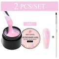 2/3pcs Extension Nail Polish Set Clear White Pink Gold Foil Glitter Quick Builder Gel Uv Led Nail Glue Nail Tips Extension Kit