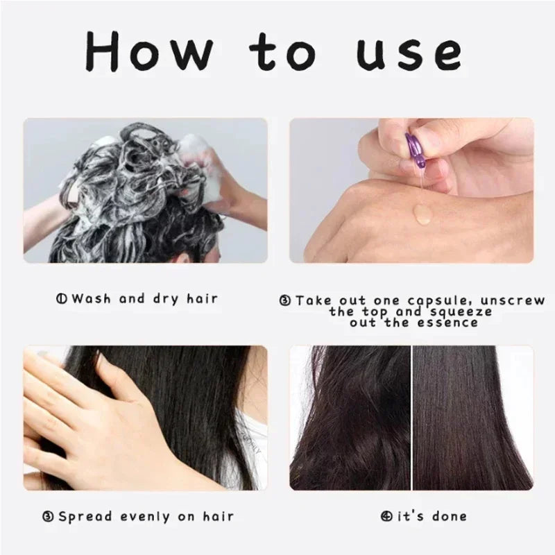 Hair Vitamin Capsule Keratin Oil Fast Restore Soft Smooth Shiny Hair Care Nourish Repair Hair Damaged Splitting Treatment Produc