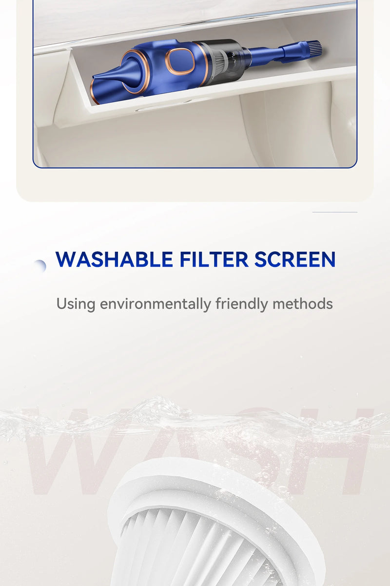 BELIBUY Car Vacuum Cleaner Home Appliance With Display Screen Mini Vacuum Cleaner Household Carpet Cleaner Cleaning Machine