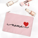 Personalized Makeup Bag Bridesmaid Maid of Honor Holiday Wedding Bachelorette Party Gifts Canvas Monogram Cosmetic Zipper Pouch