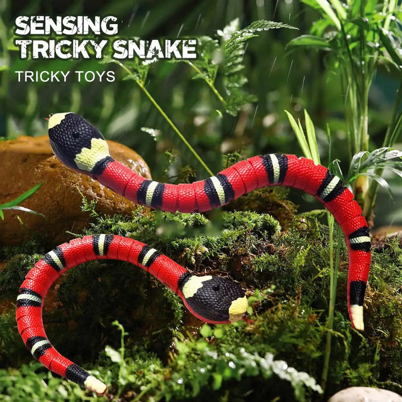 Smart Sensing Snake Cat Toys USB Rechargeable Automatic Funny Cat Game Interactive Toys Electric Training Pet Accessories