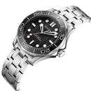PHYLIDA Black Dial Diver 200 Men's Warch Sapphire Crystal NH38a Automatic Watch SLN BGW9 Lume SE-BK-38