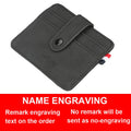 New Men Thin Card Wallets Slim ID Credit Card Holder Name Engraved Short Male Wallet High Quality PU Leather Small Men Purse