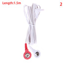 2/4Button 2/4pin Electrotherapy Electrode Lead Electric Shock Wires Cable For Massager Connection Cable Massage And Relaxation