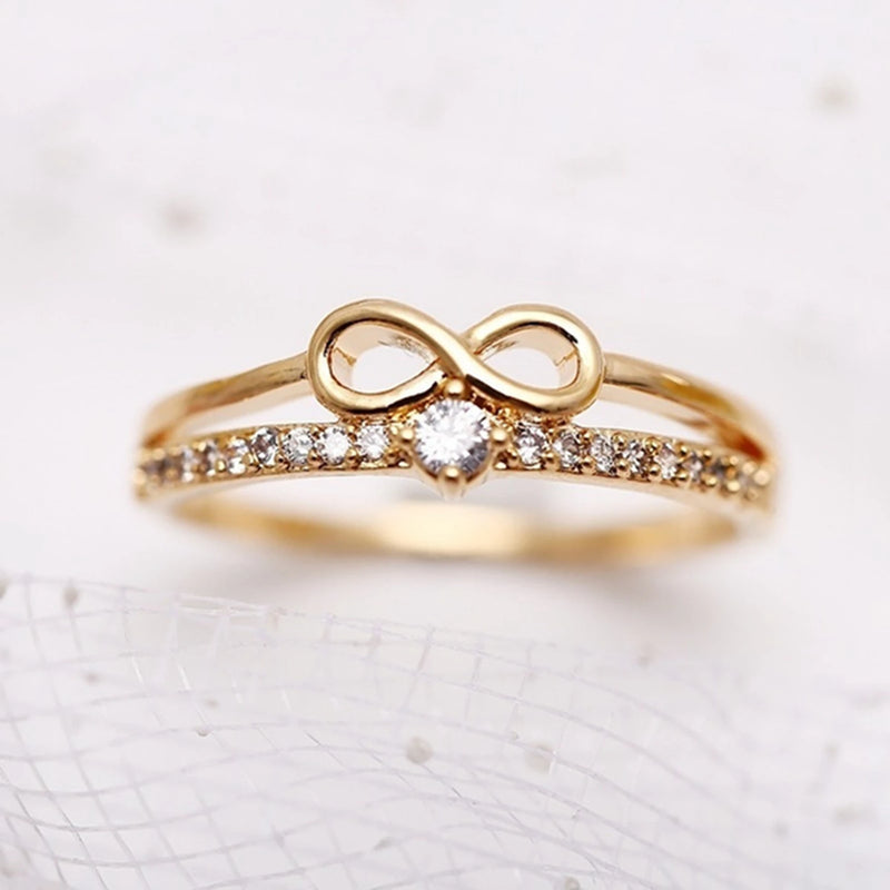 Luxury Infinite Love Rings Engagement Wedding Ring Fashion Female Promise Ring for Women Therapy for Weight Loss Lymphatic Ring