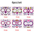 Face Festival Tattoo Costume Party Stickers Halloween Waterproof Temporary Tattoo Stickers Makeup Body Dress Up Decoration