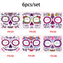 Face Festival Tattoo Costume Party Stickers Halloween Waterproof Temporary Tattoo Stickers Makeup Body Dress Up Decoration