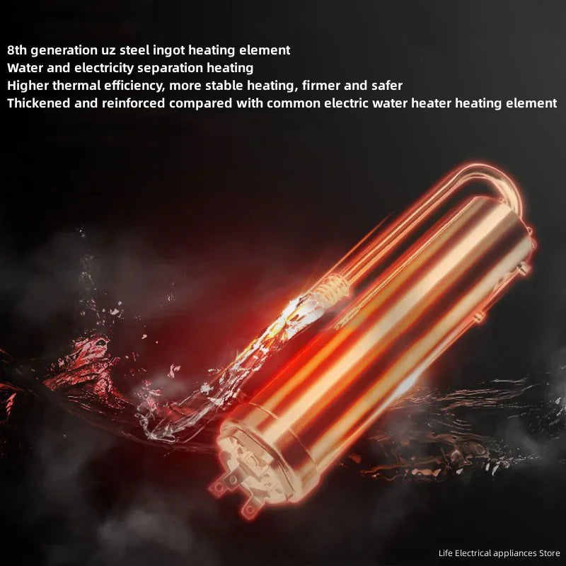 Calentador de agua eléctrico inteligente, calentador de agua sin tanque, máquina de baño caliente rápido para el hogar, ducha caliente para baño de hotel o apartamento