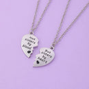 True Words Talk Not Sisters By Blood But By Heart Pendant Necklace Set For 2 For Women Soul Mate Bestie Friendship Memorial