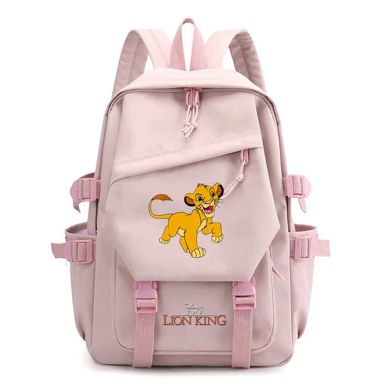 Disney The Lion King Simba Boys Girls Kids School Book Bags Women Bagpack Teenagers Travel Backpack Mochila Escolar