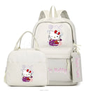 3Pcs/set Anime Hello Kitty Backpack Girls Boys Student Teenage Children Rucksack Lunch Bag Women Casual Back To School Bags Sets