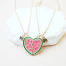 2 Pcs/Set Magnetism Best Friends Pendant Necklace for Women Rabbit Lover Broken Heart Clavicle Chain BFF Best Friends Jewelry