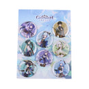 8 Pcs/Set Anime Tinning Tinplate Brooch Sanrio Backpack Badge Souvenir Clothing Gift For Friends