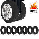 8PCS/Set Suitcase Parts Axles Travel Luggage Caster Shoes Silicone with Silent Sound Luggage Wheels Protector Reduce Noise.-zmt