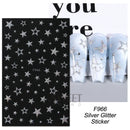 3D Snake Laser Stickers for Manicure Black Gold Abstract Leaves Luxury Nail Art Adhesive Slider Polish Decor Decals SASW-SJ