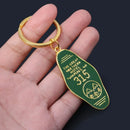 Tv Show Twin Peaks Key Chain Metal Green Enamel The Great Northern Hotel Room