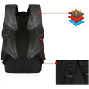 3pcs Versatile Backpack Trendy Washable Computer Bag Black Grey Blue Red School Business Backpack Unisex