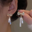 2023 Luxury Women's Earrings Rhinestone Fringe Hanging Zircon Earrings New Shiny Wedding Statement Party Jewelry Gifts