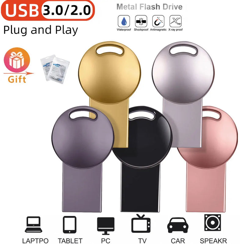 Z-suit New USB Flash Drives 32GB 128GB Pen Drive USB 3.0 High Speed PenDrives Metal Gift For PC/Car/TV USB Memory 64GB Usb drive
