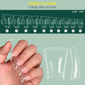 Nailpop Clear Duck Shape Nail Tips 120pcs Pre Shaped Half Cover False Nail Extension Tips 10 Sizes Bag Packaging for Art Salon