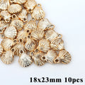 5-20pcsAcrylic Gold Plated Color Conch Sea Shell Charms Pendants Beads Jewelry Making Accessories DIY Handmade Necklace Bracelet
