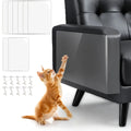 8 Pack Cat Furniture Scratch Guards Couch Protector Anti-Scratch Deterrent Pad Tape with Pins Clear