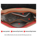 Aidrani  Fashionable women's mini bag, plaid single shoulder crossbody bag, canvas patchwork cowhide portable small bag