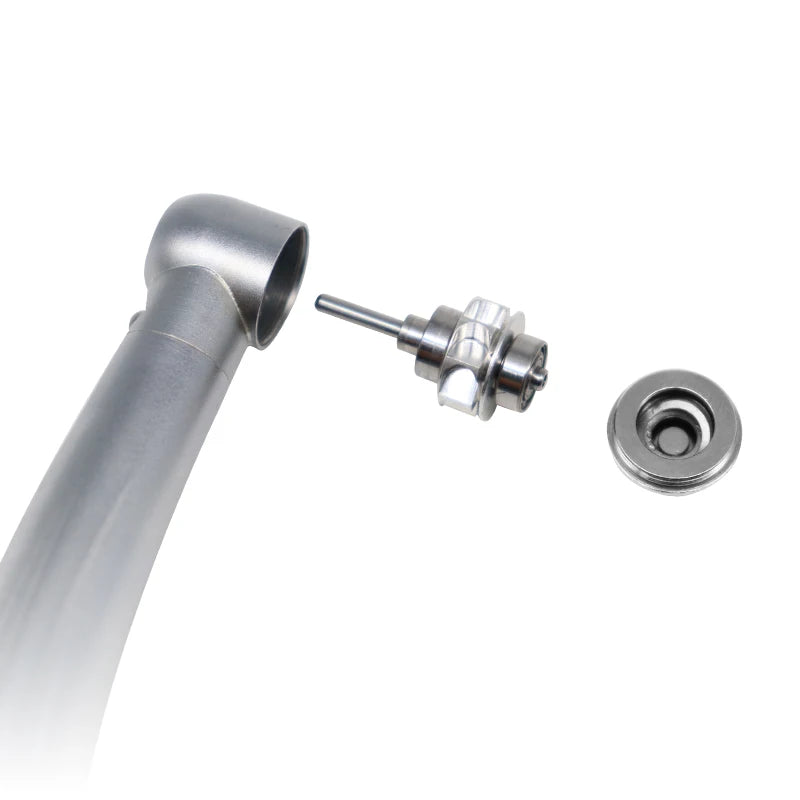 طقم مقبض الأسنان مع محمل سيراميكي وضوء LED عالي السرعة و3 رذاذ ماء مع دوار وفتحتين وربع فتحة ومولد كهربائي وزر ضغط توربيني هوائي