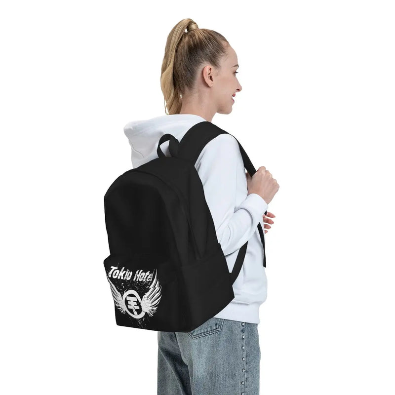 Tokio Hotel Backpack Singer Music Rock Unisex Polyester Outdoor Style Backpacks Breathable Kawaii School Bags Rucksack