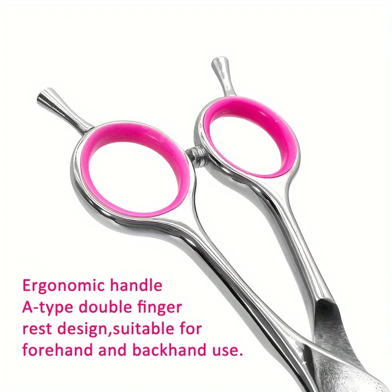 Professional Curved Dog Grooming Scissors 440C Stainless Steel Pet Cutting Shears Safety Trimming For Dogs Cats