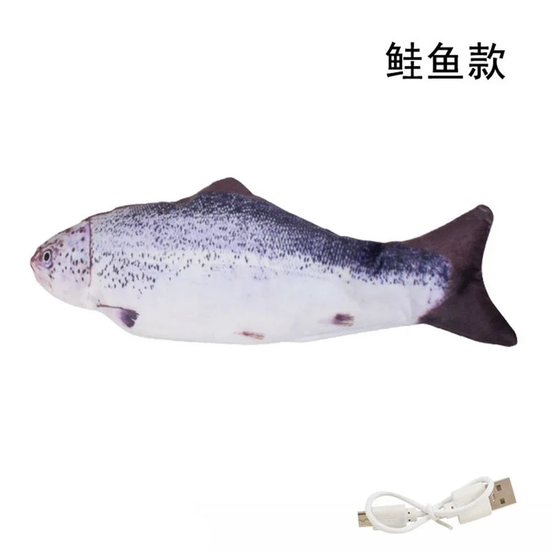 Interactive Cat Toys USB Charger Simulated Fish Moving Electric Floppy Fish Catnip Cat Toy Puppy Cat Chew Bite Toy Pet Supplies