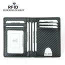 Thin Credit Card Holder PU Leather Black Carbon Fiber Slim RFID Wallets Leather Driver License Cover Holder For Men Card Wallets