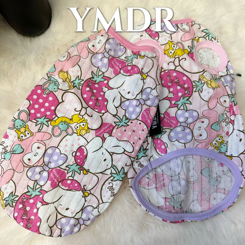 Fashion Cat Pink Dress with Pruple Hat Pink Bib for Sphynx Cat Summer Short Sleeves Kittens with Hat Cat Loungewear Devon Rex