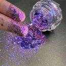 1Jar Aurora Chameleon Snowflake Ultra-Thin Iridescent Nail Sequins Holographic Opal EyeShadow Ice Glitter Nail Chameleon Flakes