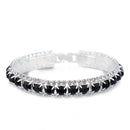 Luxury Bling Crystal Rhinestone Bracelets for Women Silver Color Elegant Bridal Wedding Jewelry