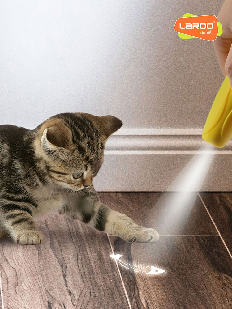 Laroo Leno 2in1 Dragonfly Cat Teaser Led Projection Does Not Hurt Eyes Cat Toy Pet Relieving Stuffy Cat Teaser Toy