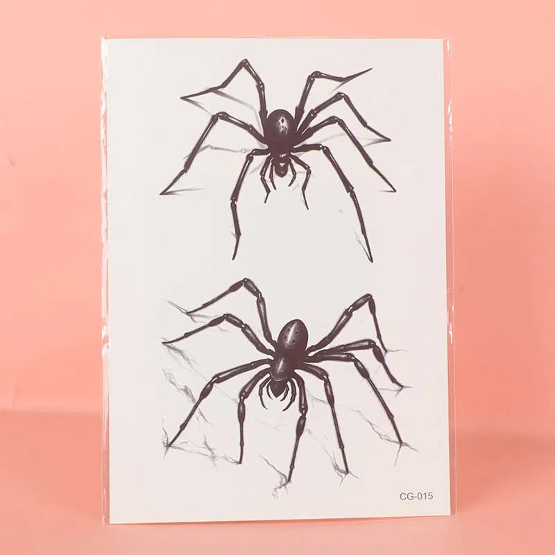Spider Waterproof Temporary Tattoo for Arm and Abdomen, Long-Lasting, Realistic Fake Tattoo for Men and Women