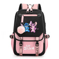 Disney Lilo Stitch Backpacks Teenager USB Charging Laptop Backpack Women Men Rucksack Travel Bag Mochila