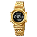 SKMEI 2139 Steel Muslim Azan Digital Watch Mens Back Light Waterproof  Wristwatch Prayer Qibla Compass Alarm Clock watch 1861