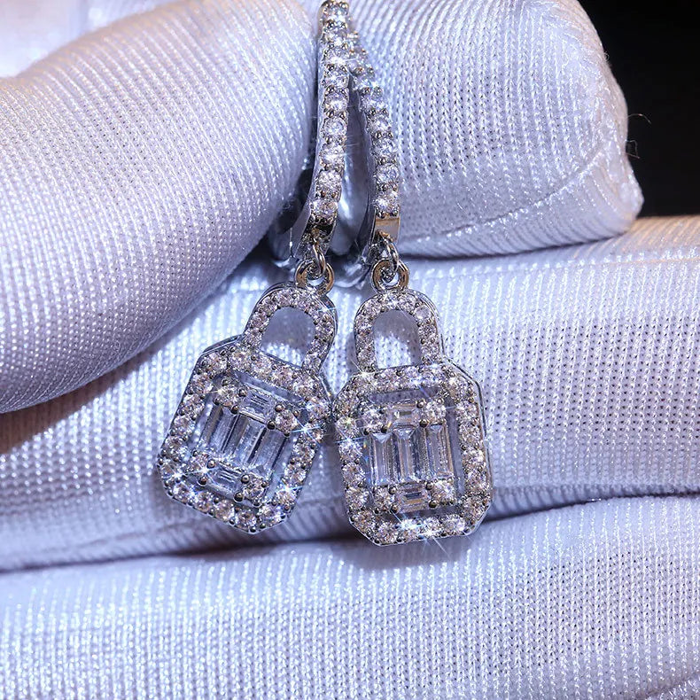 2024 New Bride Engagement Wedding Jewelry Elegant Shiny Mosan Diamond Beautiful Gift Milan Girl Fashion Pendant Earrings