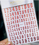 Newest Black Numbers English Letter Design 3d Self Adhesive Decal Slider DIY Decoration Manicure Tools Nail Sticker Accessories