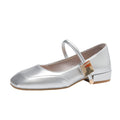 Mary Jane Women's Shoes New 2024 Fashion Elegant Not Tired Feet Shoes Shallow Mouth Low Heeled Flat Shoes for Women