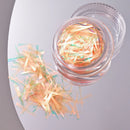 11pcs Aurora Glass Ice Cube Nail Foil Sticker 3D Glass Paper Nail Film Decals Rainbow Reflective Korean Style Nail Stickers