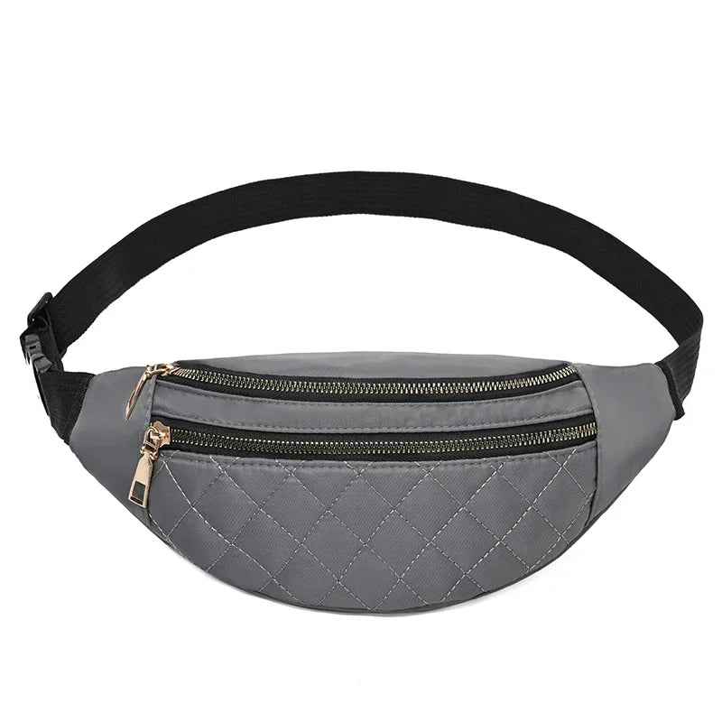 Waist Bag Women Men Waterproof Pocket Fashion Casual Chest Handbag Unisex Sports Travel Purse Plaid Waist Pack Belly Bags Case