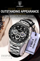 POEDAGAR Luxury Watch For Men High Quality Luminous Waterproof Chronograph Men's Watch Stainless Steel Men Quartz Watches Reloj