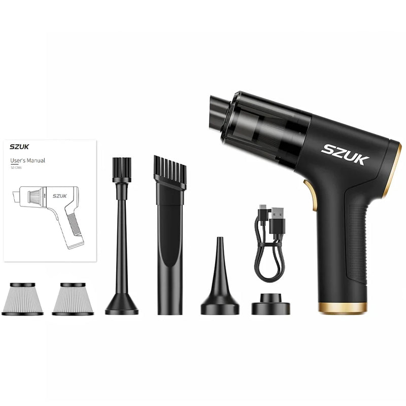 SZUK C006 Car Vacuum Cleaner 780000Pa Strong Suction Portable Handheld Car Cleaner Cleaning Machine Mini Wireless Vacuum Cleaner