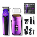 Cortadora de pelo eléctrica profesional KULILANG R77F con cabezal de aceite degradado, color morado, cuchilla FADE chapada en titanio, 7200 rpm, para peluquería