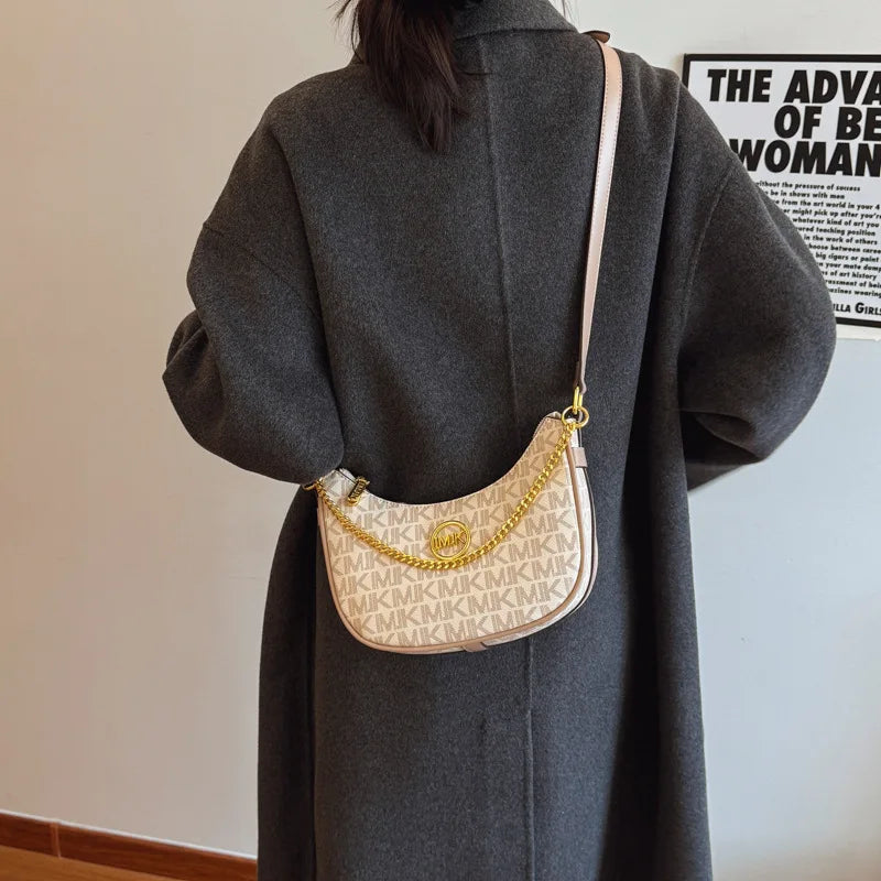 New Fashion Women's Bag Trend Brand Retro Chain Shoulder Crossbody Bag High Quality Versatile Armpit Bag Designer Luxury Handbag