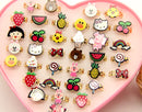 36pcs/lot Rings for Children Fruit Cartoon Christmas Ring Opening Adjustable Metal Engagement Jewelry  Gift Without Box