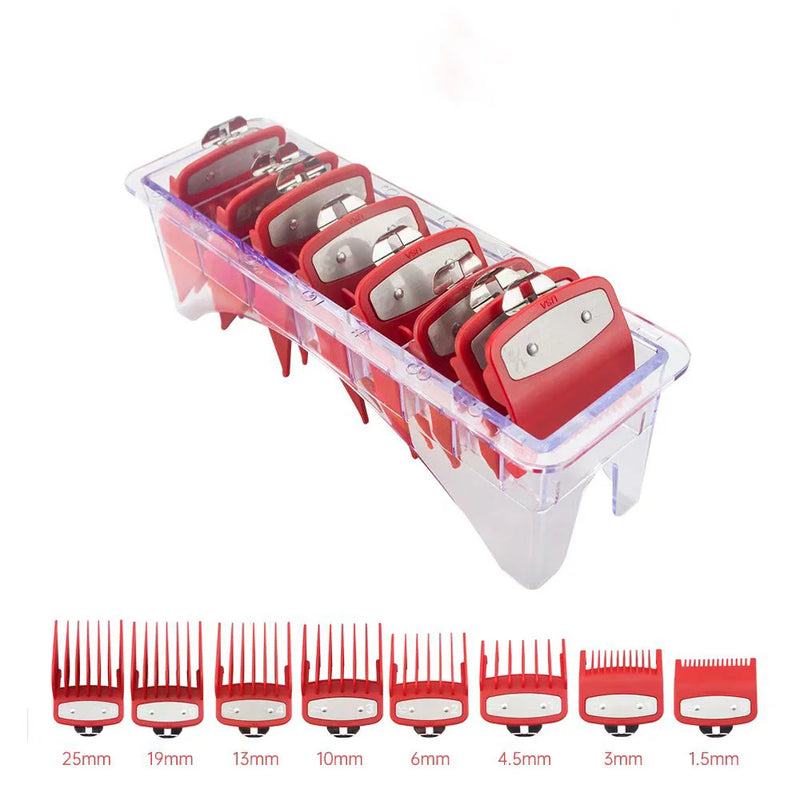 8/10 قطع من مشط قص الشعر الاحترافي العالمي لقص الشعر، مشط دليل قص الشعر، مشط دليل قص الشعر، أدوات قص الشعر، ملحقات الحلاقة